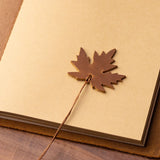 Leder Lesezeichen Ahornblatt