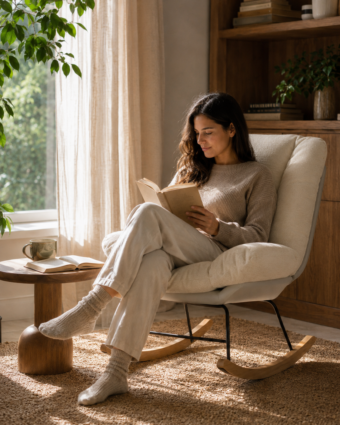 Lesesessel Beige