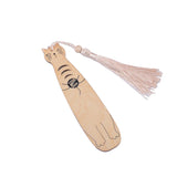 Lesezeichen Holz Katze