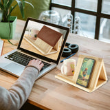 Buchständer Holz Getränkehalter