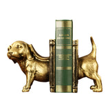 Buchstütze Goldener Hund