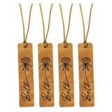 Lesezeichen Set aus Leder mit Blumenmotiv