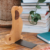 Buchstütze Holzhund