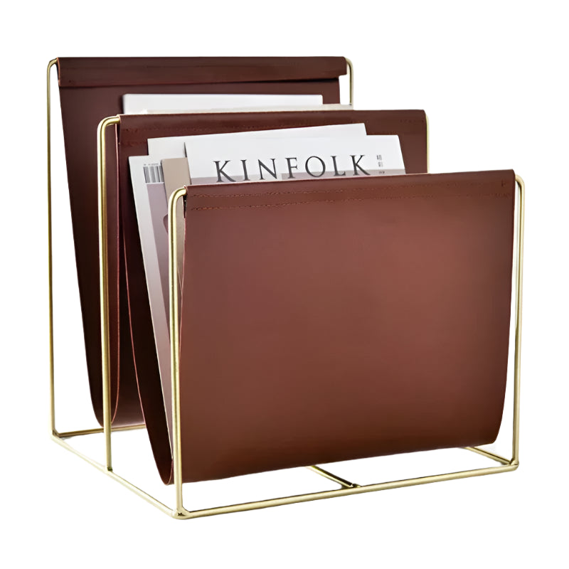 Zeitungsständer Leder