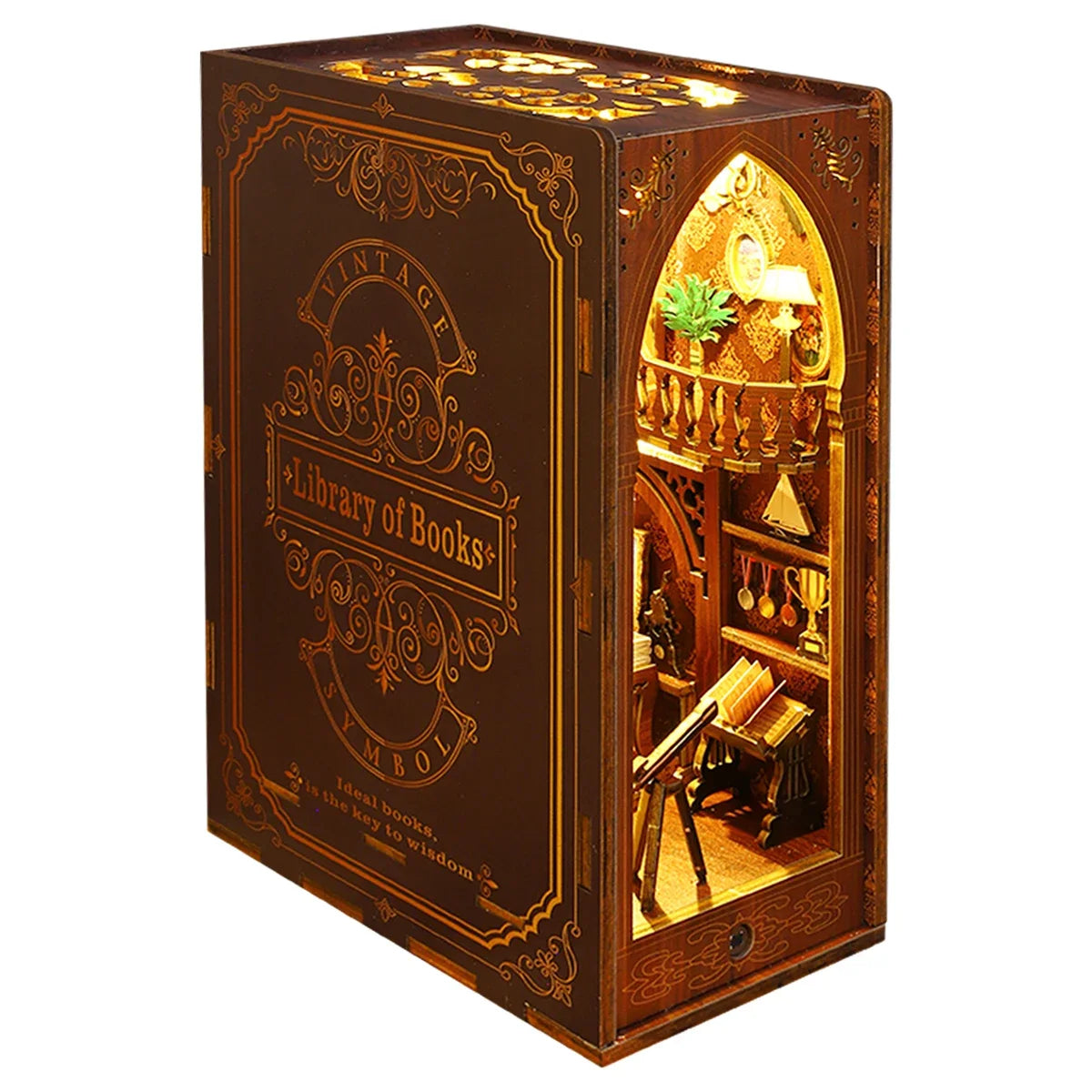 Book Nook Vintage Bibliothek