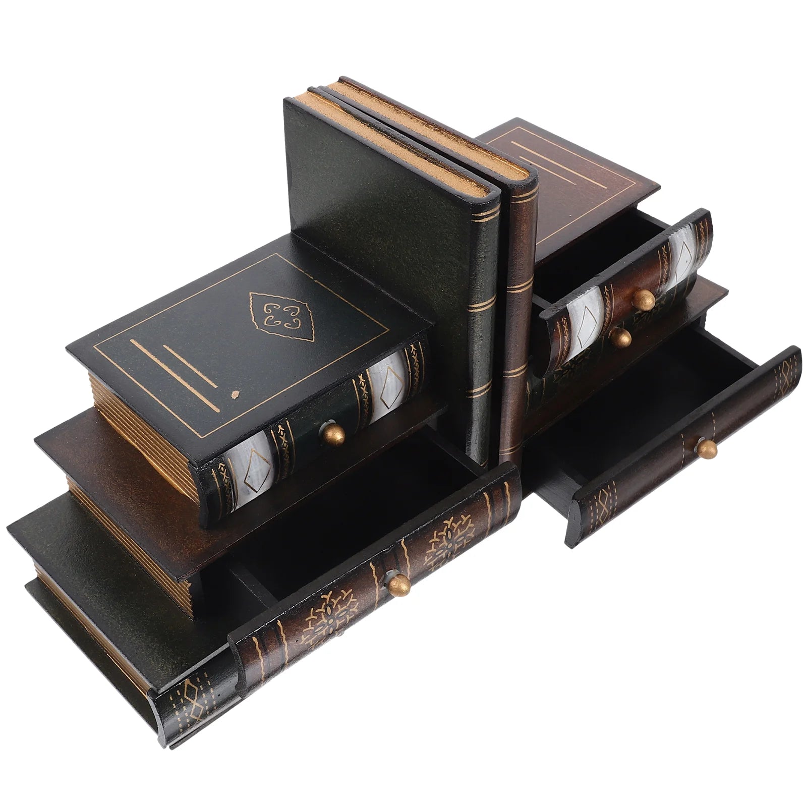 Buchstütze Holz Vintage