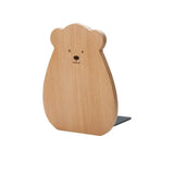 Buchstütze Holzbär hell