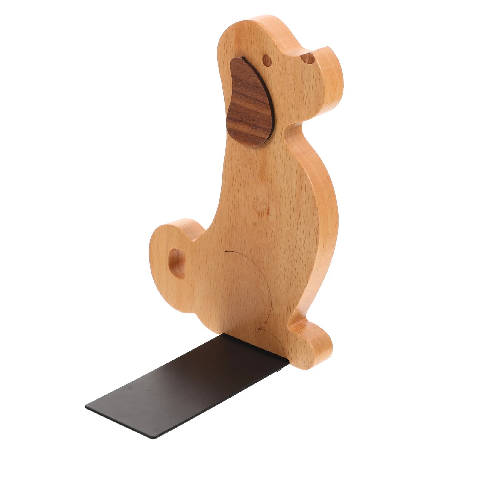 Buchstütze Holzhund