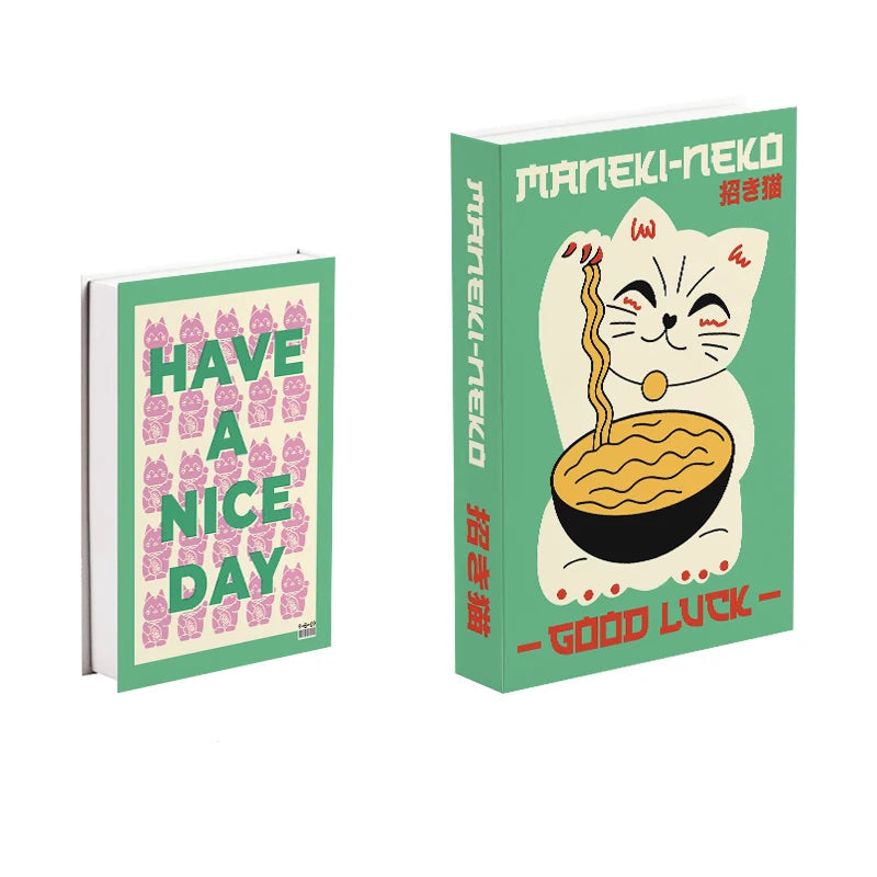Deko Buch Glückskatze