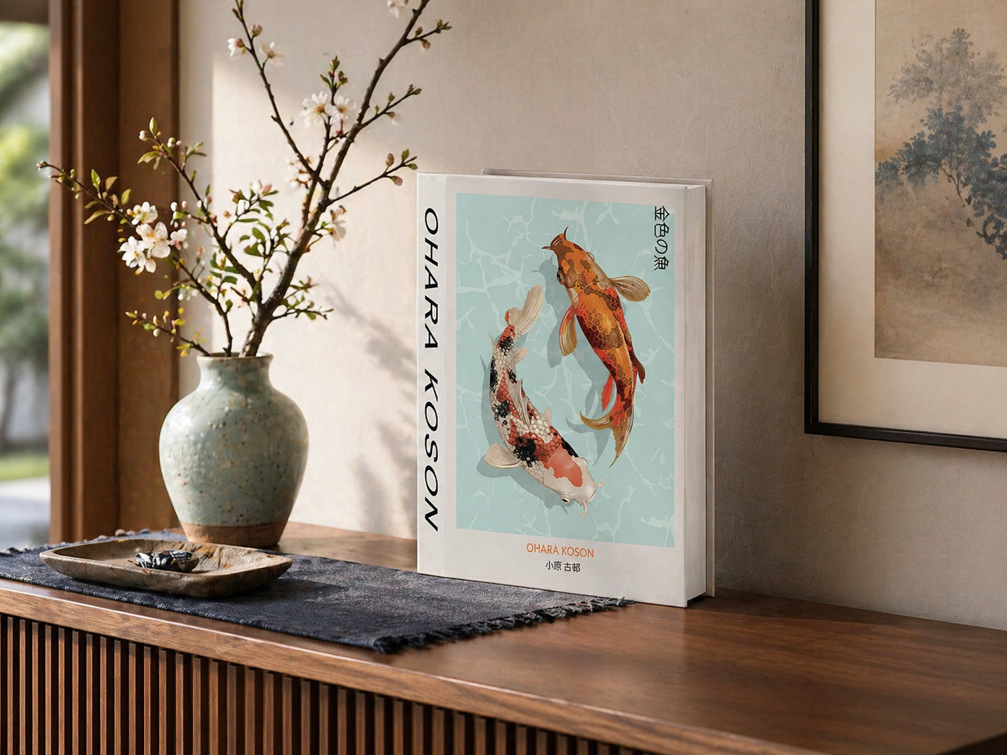 Deko Buch Japanische Kunst – Dekoratives Buch für Sideboard & Wohnzimmer Deko