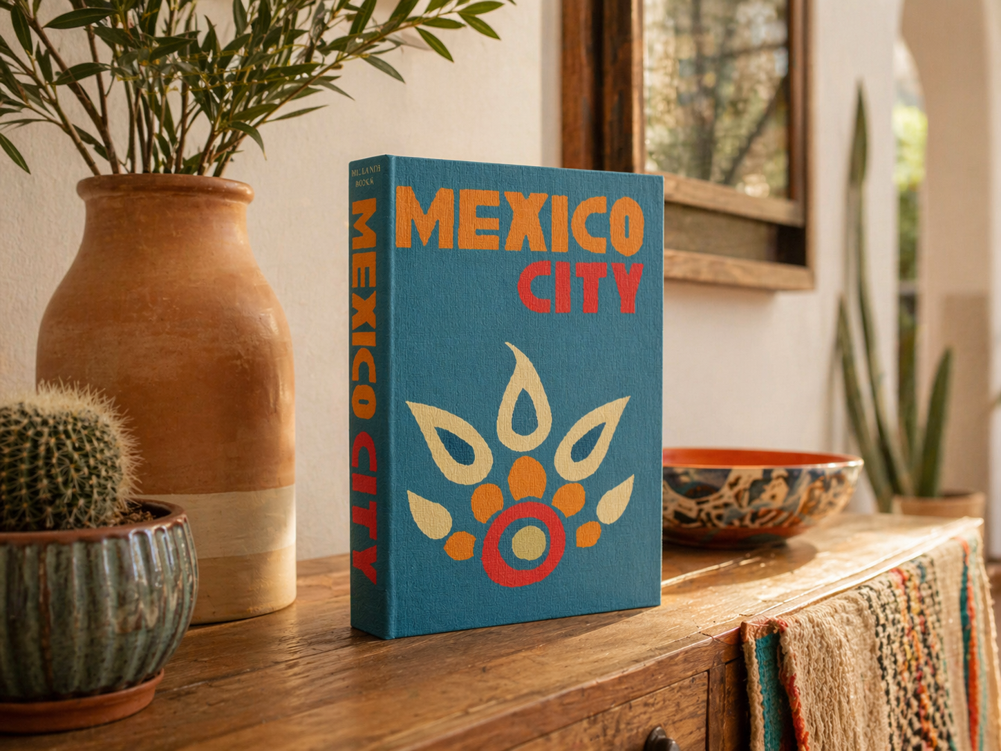 Deko Buch Mexico – Dekobuch mit Geheimfach für farbenfrohe Wohnzimmer Deko