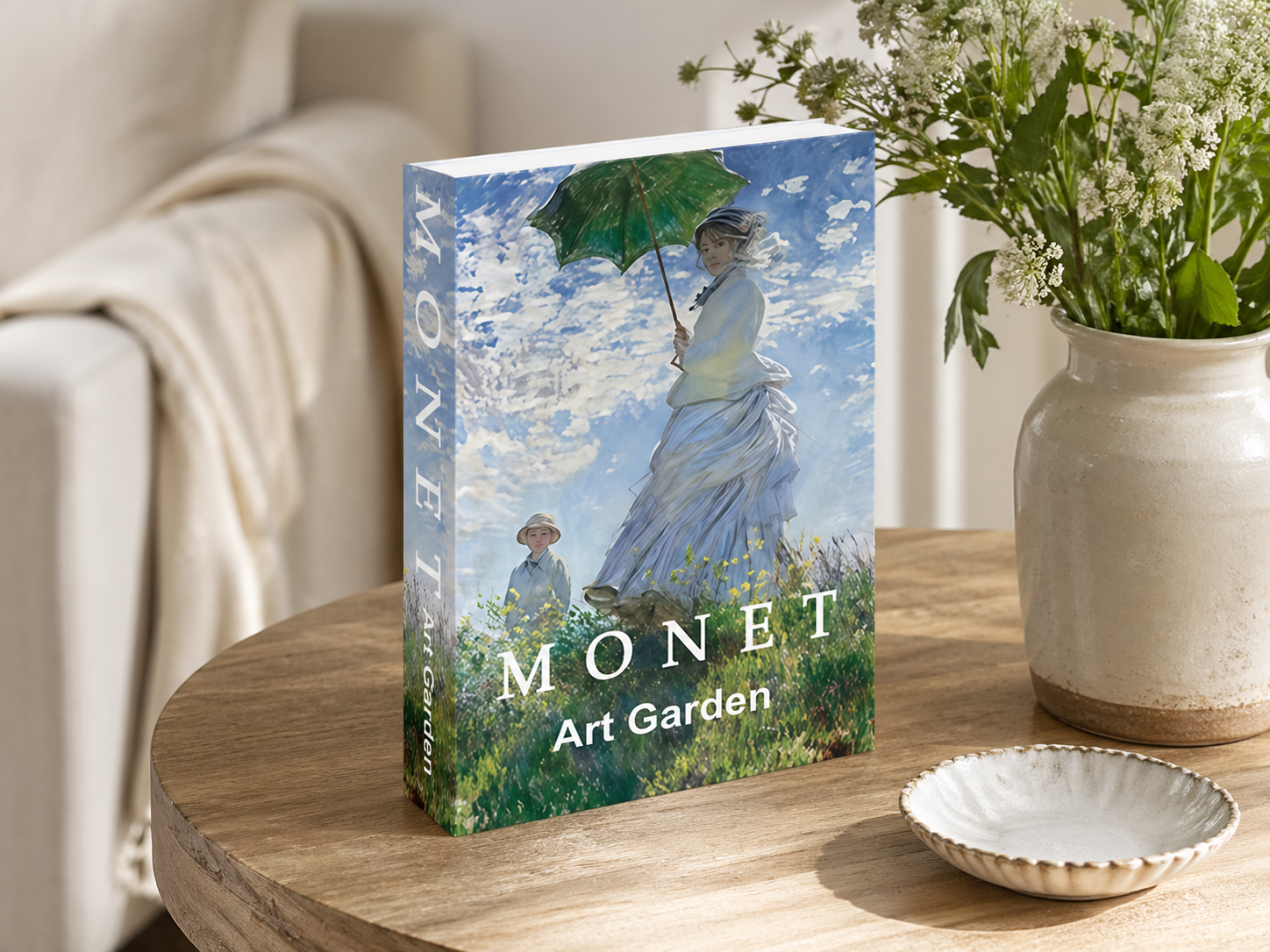 Deko Buch Monet – Dekobuch Impressionismus für Wohnzimmer & Sideboard Deko