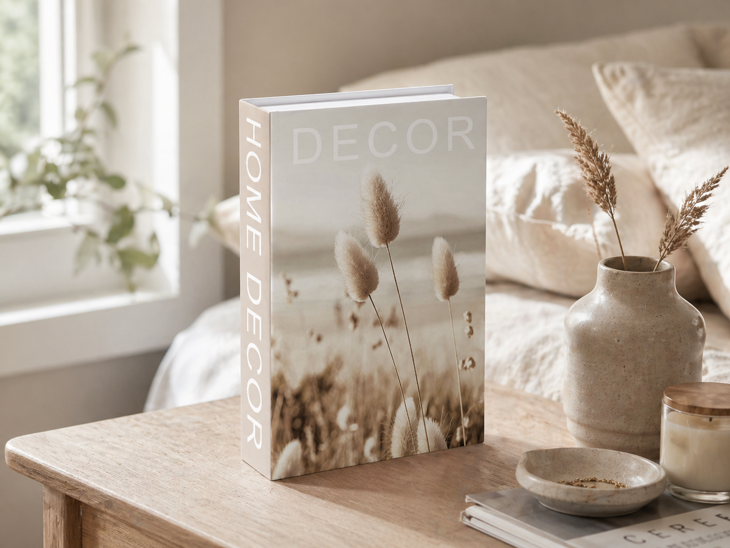Deko Buch Natürliche Harmonie – Dekoratives Buch für Schlafzimmer & Kommode Deko