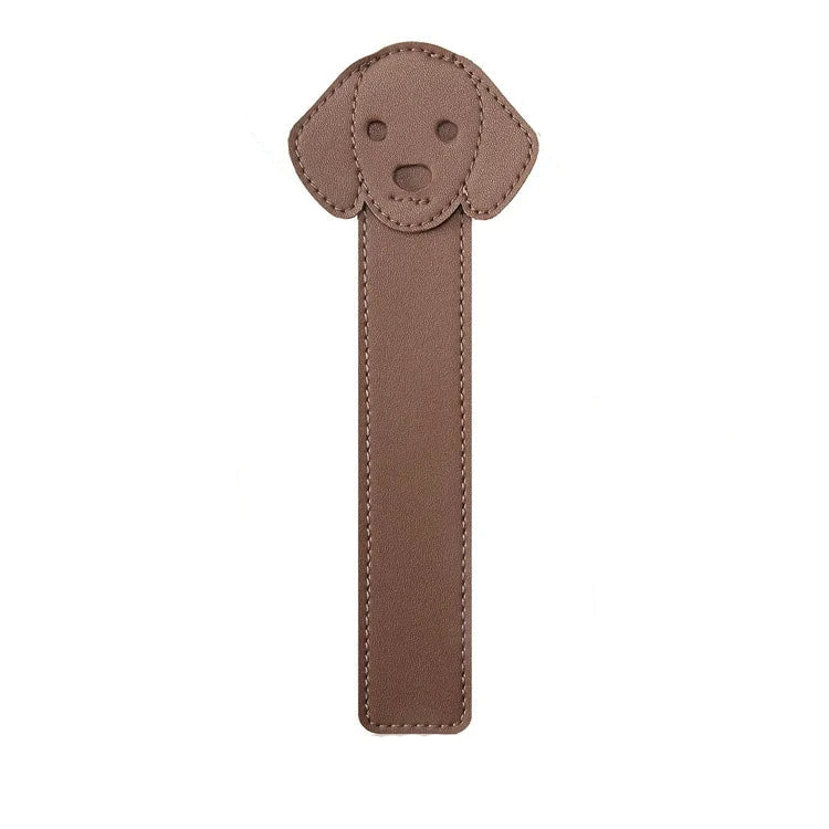 Leder Lesezeichen Hundekopf