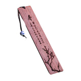 Lesezeichen Holz Kirschblüte Kalligraphie