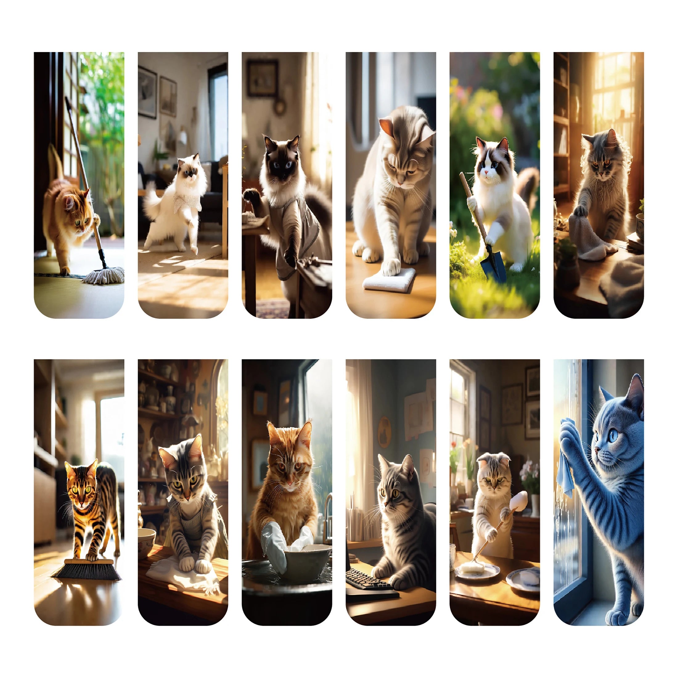 Magnetisches Katzen Lesezeichen Set
