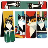 Magnetisches Lesezeichen Set – Pop-Art Katzen