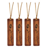 Lesezeichen Set aus Leder mit Blumenmotiv