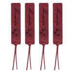 Lesezeichen Set aus Leder mit Blumenmotiv