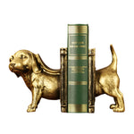 Buchstütze Goldener Hund