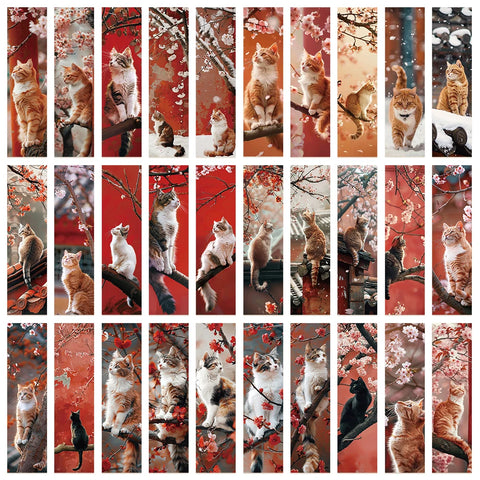 Lesezeichen Set Kirschblüten & Katzen