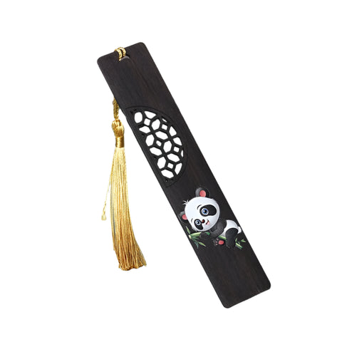 Lesezeichen Holz Panda