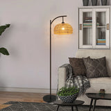 Rattan Leselampe Stehlampe
