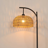 Rattan Leselampe Stehlampe