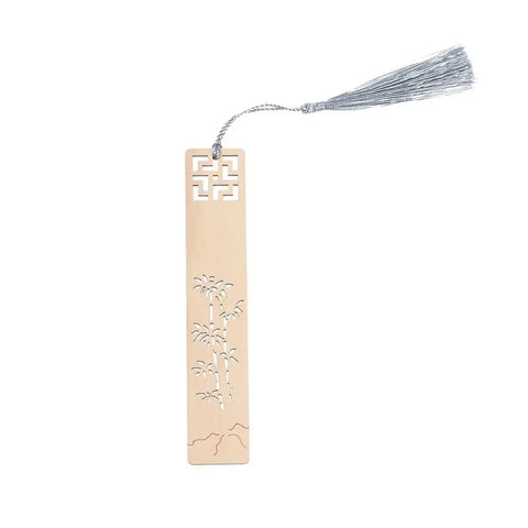 Lesezeichen Holz Bambus Muster